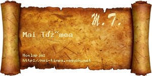 Mai Tímea névjegykártya